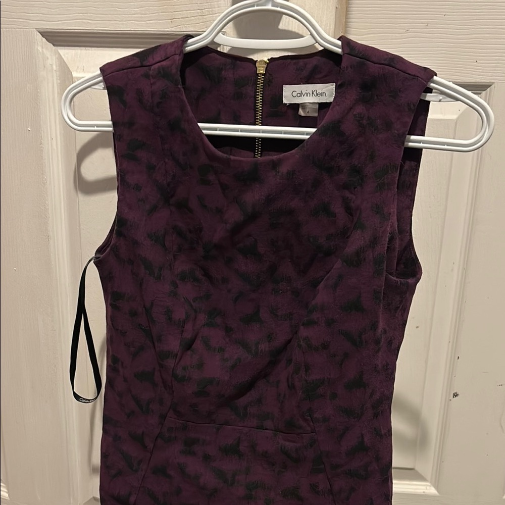 Calvin Klein Purple Sleeveless Dress